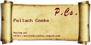 Pellach Cseke névjegykártya